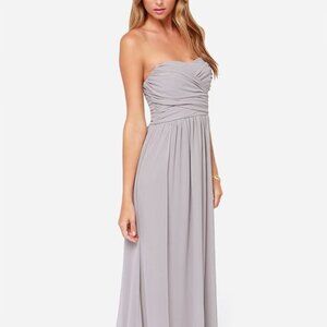 Lulu's Royal Engagement Strapless Lavender Maxi Dress Size Small